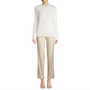 Lafayette 148 New York Bleecker slim fit pants trousers pleated sz 6 beige